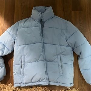 FOREVER 21 light blue puffer jacket